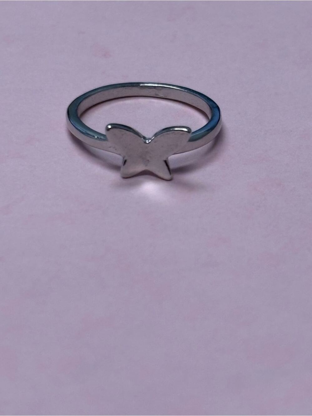 Silver Tone Butterfly Ring – Size 5.5 / 16mm – NWOT 🦋✨